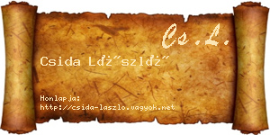 Csida László névjegykártya