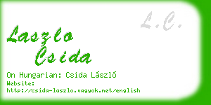 laszlo csida business card