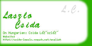 laszlo csida business card